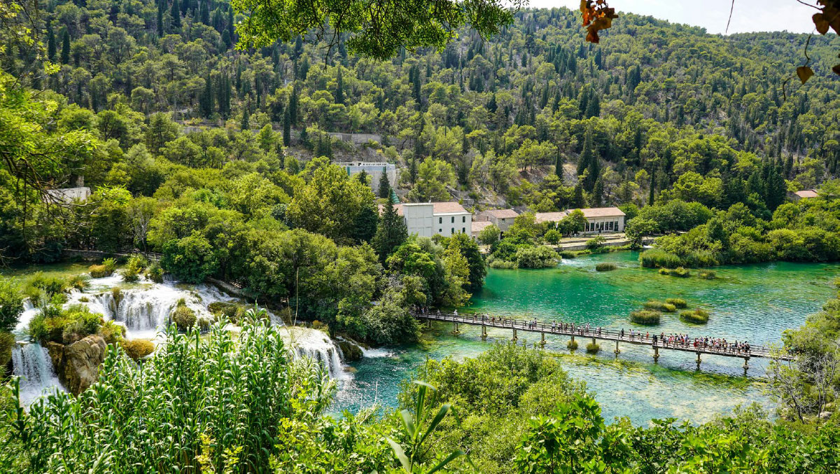 Sailing to Greece - Waterfalls in Krka National Park, Croatia