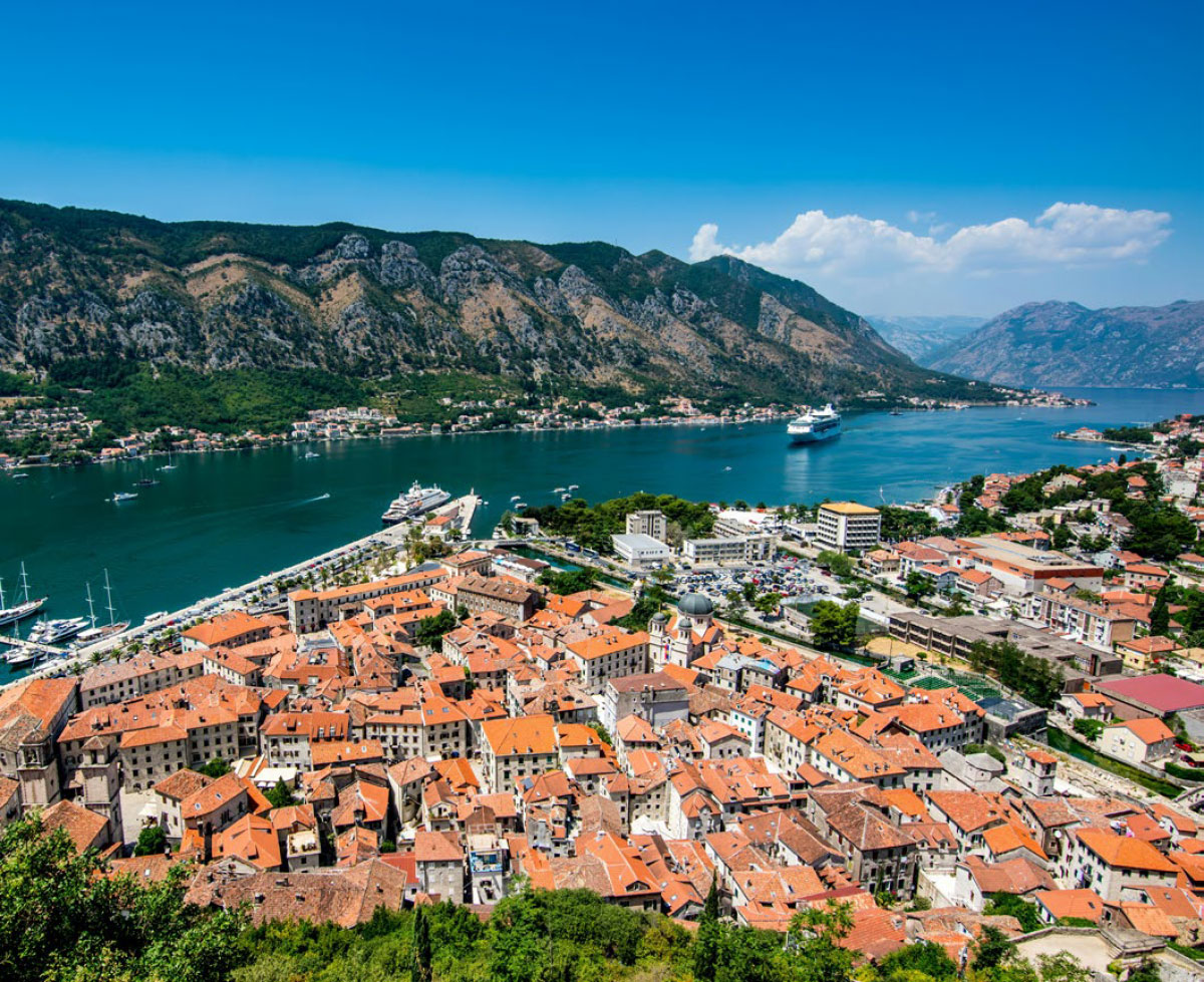 Sailing to Greece - The view of Kotor from the San Giovanni Fortress