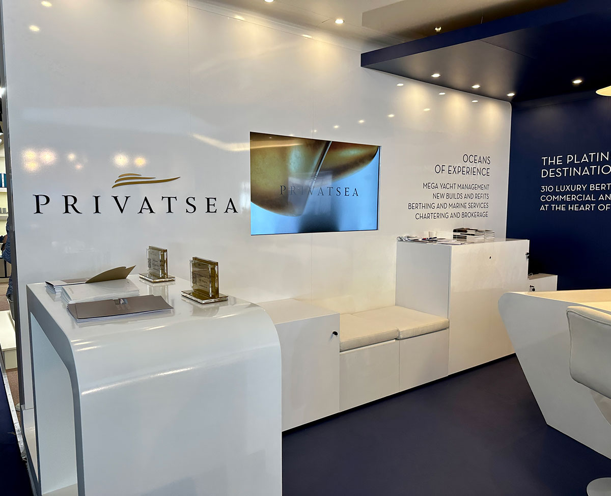 PrivatSea at the Monaco Yacht Show – PrivatSea Booth at Parvis Pavilion 19