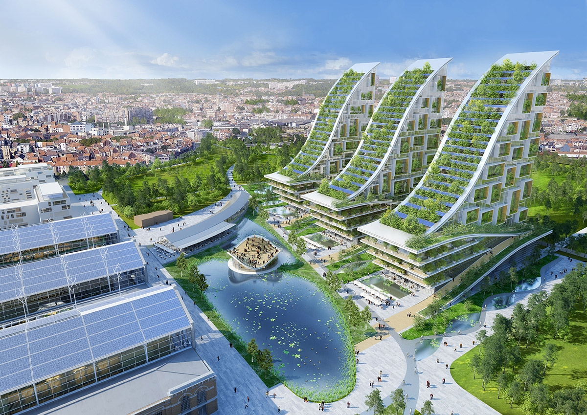 Green Architecture - Belgian Vincent Callebaud’s ambitious eco-neighbourhood in his native city of Brussels with three sky villas