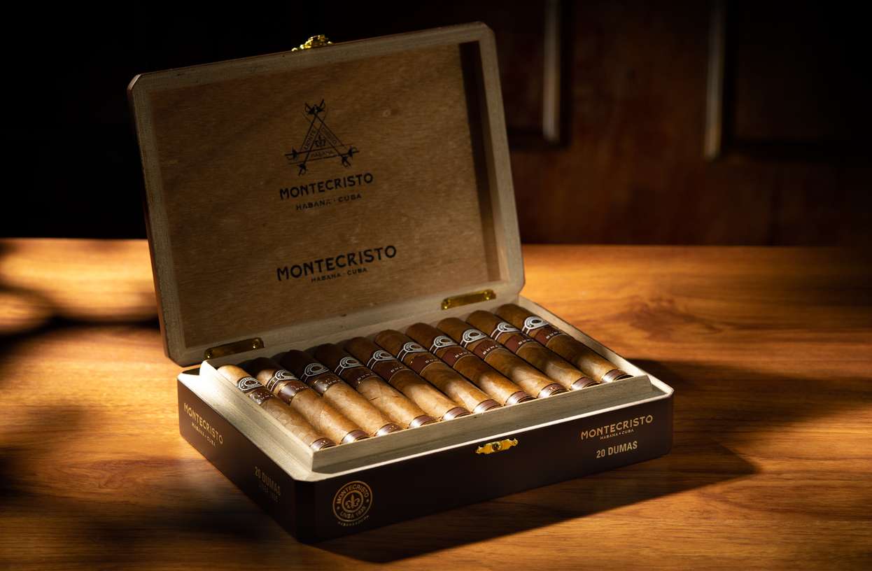 Cigars Onboard a Superyacht – a wooden box of Montecristo cigars.
